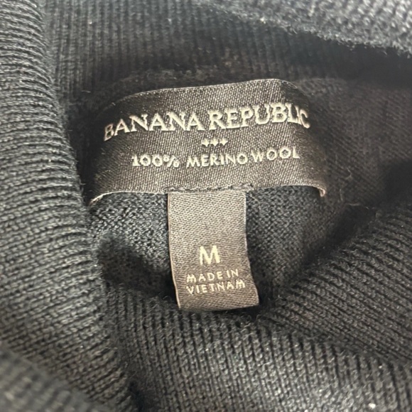 Banana Republic Black Merino Wool Turtleneck Sweater Long Sleeve Women’s Medium - Picture 10 of 14